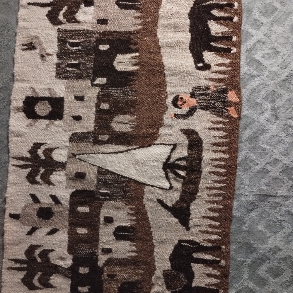 Hand Crafted Brown and Cream Artistic Door Mat